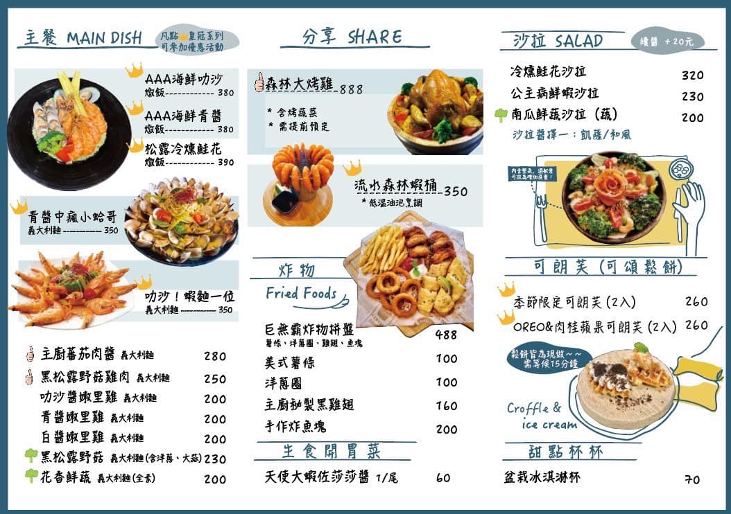 頭城美食》流水森林，邊泡腳邊吃美食必點浮誇系蛤蜊義大利麵 @馬鈴薯大哥